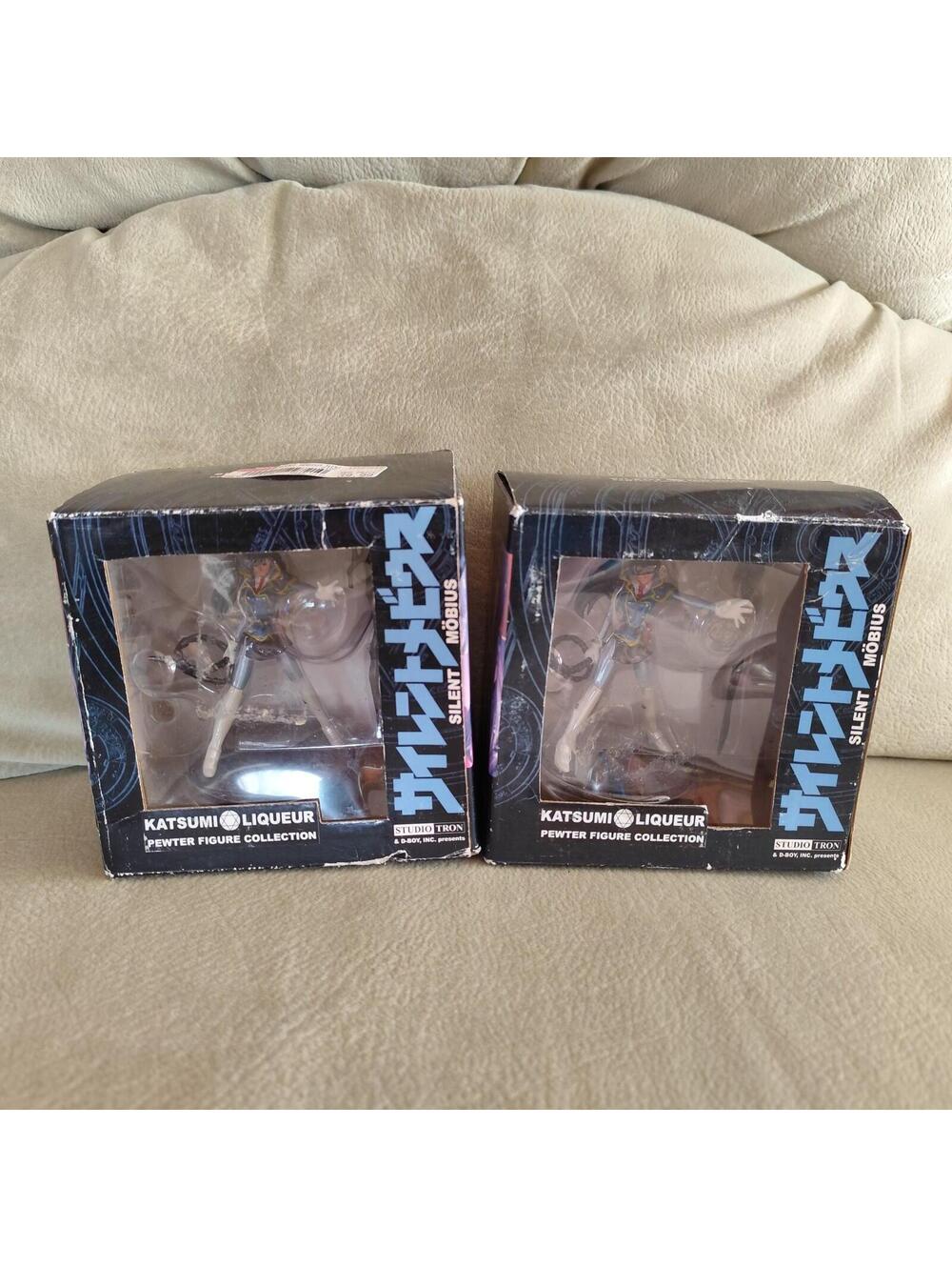 Silent Mobius KATSUMI LIQUEUR Pewter Mini Figurine old but new Lot Of 2